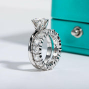 2.0 Ct Round Cut Diamond Engagement Ring Set-Evani Naomi Jewelry