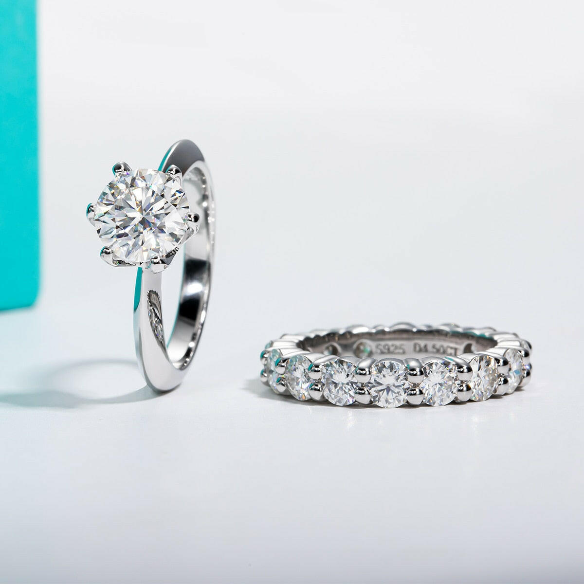 2.0 Ct Round Cut Diamond Engagement Ring Set-Evani Naomi Jewelry