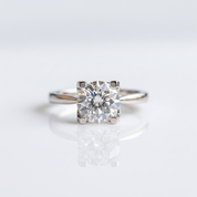 2.0 Ct Round Cut Diamond Option Engagement Ring
