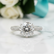 2.0 Ct Round Cut Diamond Option Engagement Ring