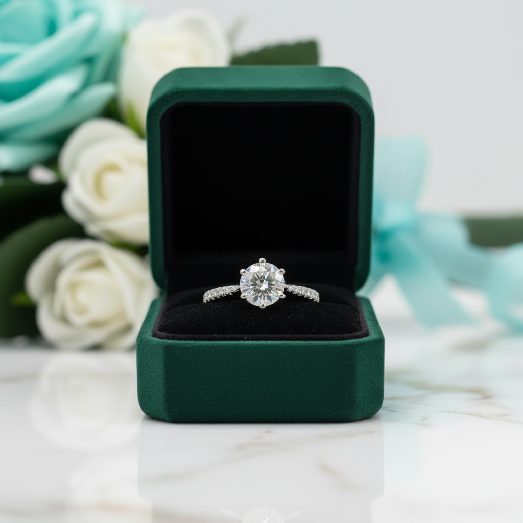 2.0 Ct Round Cut Diamond Option Engagement Ring