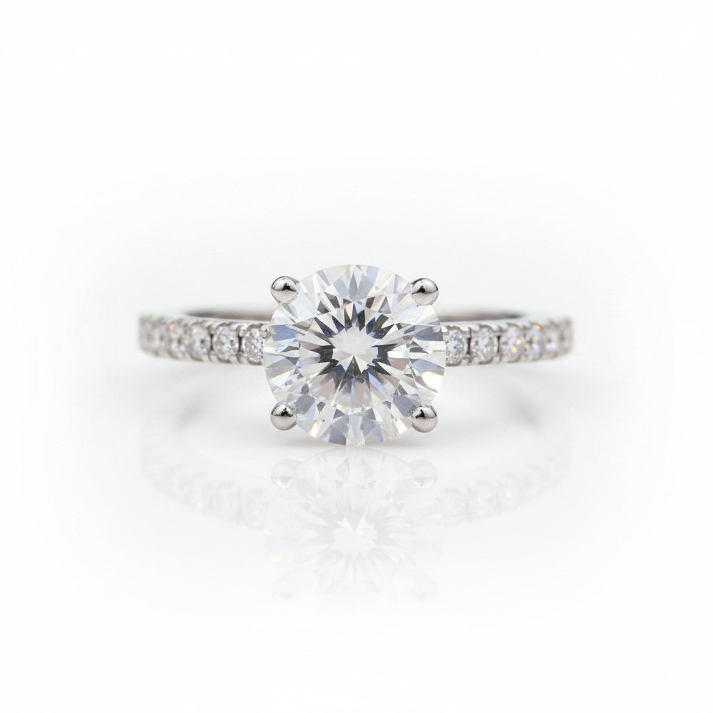2.0 Ct Round Cut Diamond OptionEngagement Ring - Evani Naomi Jewelry