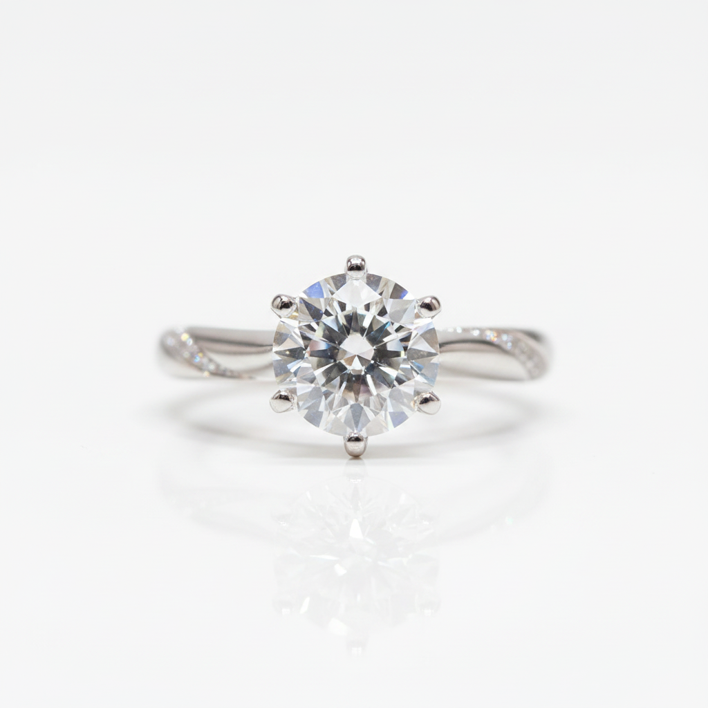 2.0 Ct Round Cut Diamond Option Engagement Ring