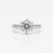 2.0 Ct Round Cut Diamond Option Engagement Ring