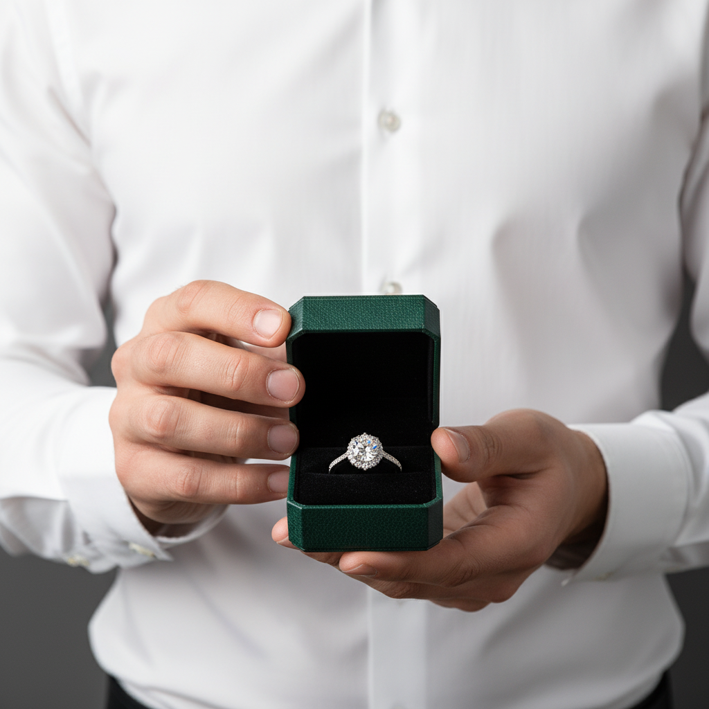 2.0 Ct Round Cut Diamond Option Halo Engagement Ring - Evani Naomi Jewelry