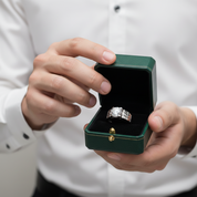 2.0 Ct Round Cut Diamond Option Men's Ring