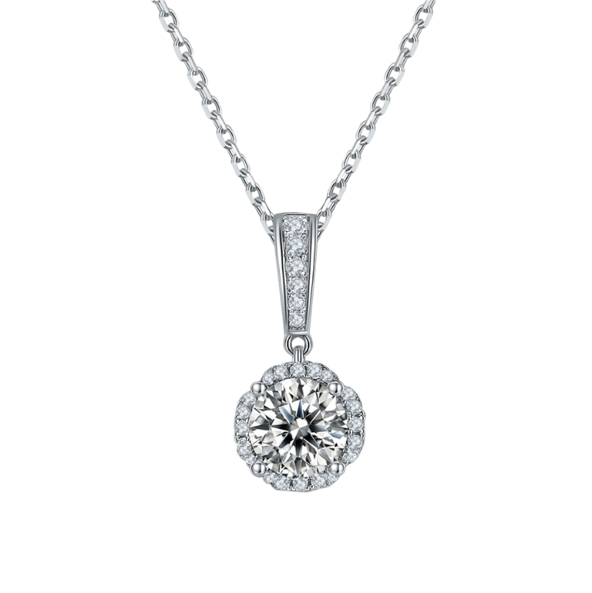 2.0 Ct Round Cut Diamond Pendant Necklace-Evani Naomi Jewelry