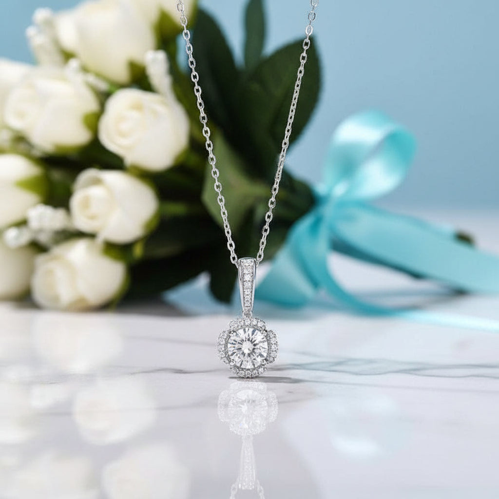 2.0 Ct Round Cut Diamond Pendant Necklace-Evani Jewelry