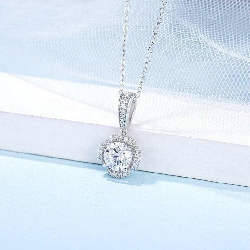 2.0 Ct Round Cut Diamond Pendant Necklace-Evani Naomi Jewelry