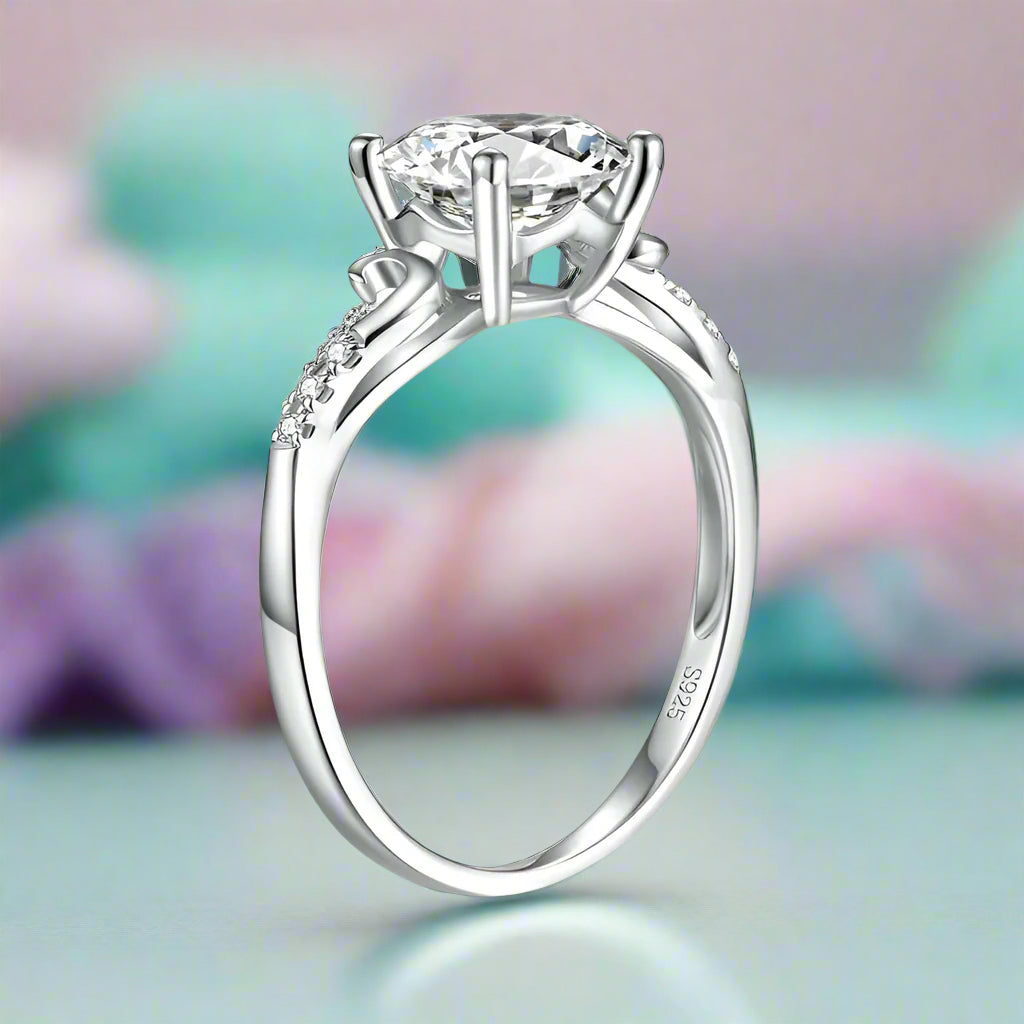 2.0 Ct Round Cut Diamond Promise Ring-Evani Naomi Jewelry