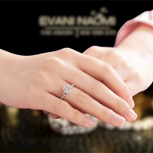 2.0 Ct Round Cut Diamond Promise Ring-Evani Naomi Jewelry