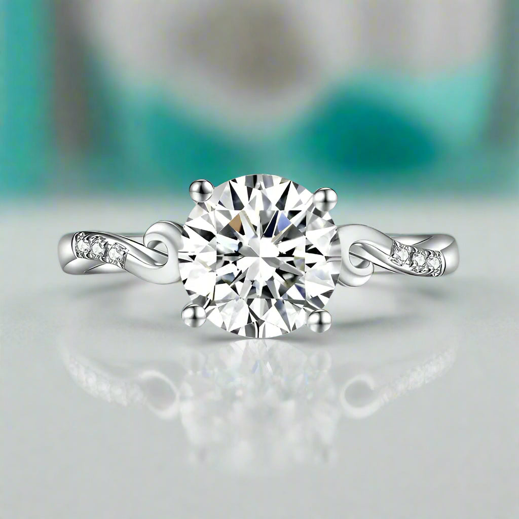2.0 Ct Round Cut Diamond Promise Ring-Evani Naomi Jewelry