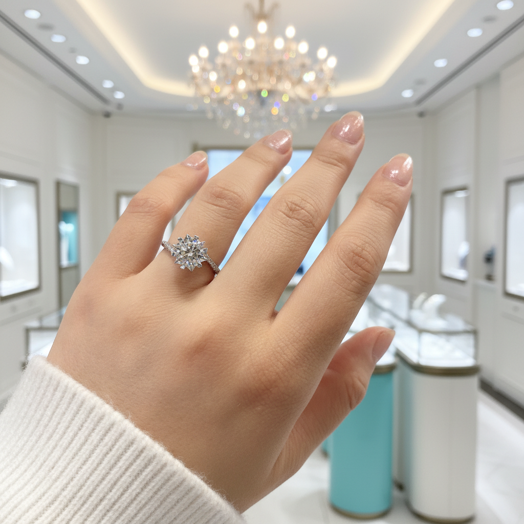 2.0 Ct Round Cut Diamond Snowflake Engagement Ring-Evani Jewelry
