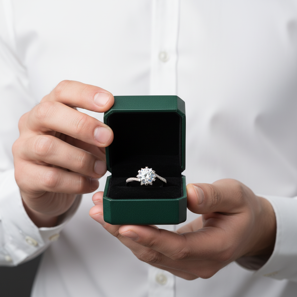 2.0 Ct Round Cut Diamond Option Snowflake Engagement Ring