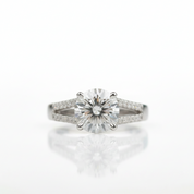 2.0 Ct Round Cut Diamond OptionSplit Shank Engagement Ring