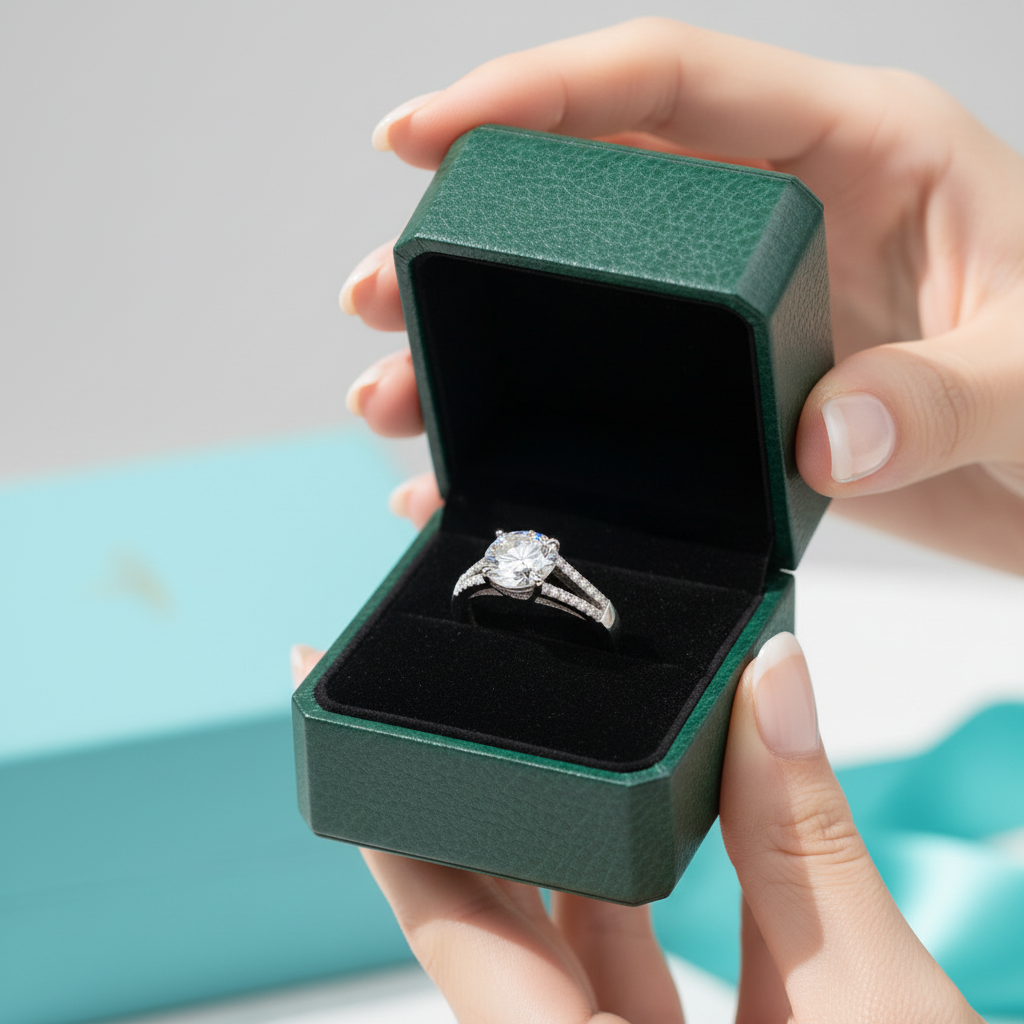 2.0 Ct Round Cut Diamond Option Split Shank Engagement Ring