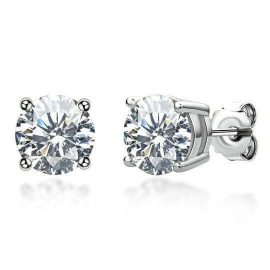 2.0 Ct Round Cut Diamond Stud Earrings-Evani Naomi Jewelry