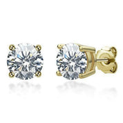 2.0 Ct Round Cut Diamond Stud Earrings-Evani Naomi Jewelry