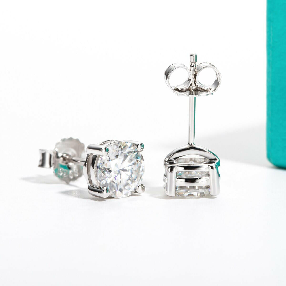 2.0 Ct Round Cut Diamond Stud Earrings-Evani Naomi Jewelry