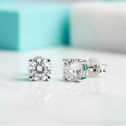 2.0 Ct Round Cut Diamond Stud Earrings-Evani Jewelry