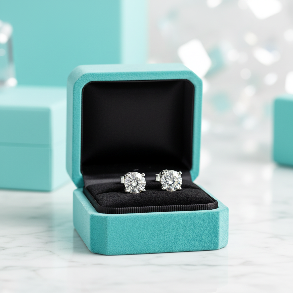 2.0 Ct Round Cut Diamond Stud Earrings-Evani Jewelry