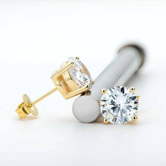 2.0 Ct Round Cut Diamond Stud Earrings-Evani Naomi Jewelry