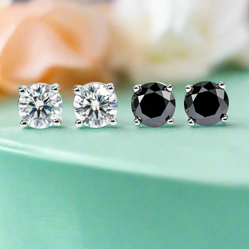 2.0 Ct Round Cut Diamond Stud Earrings-Evani Naomi Jewelry