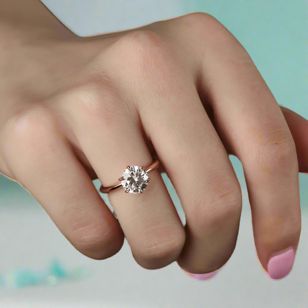 2.0 Ct Round Cut Solitaire Engagement Ring-Evani Naomi Jewelry
