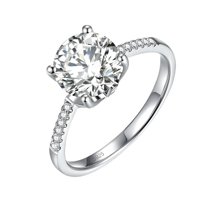 2.0 Ct Round Cut White Gold Diamond Ring-Evani Naomi Jewelry