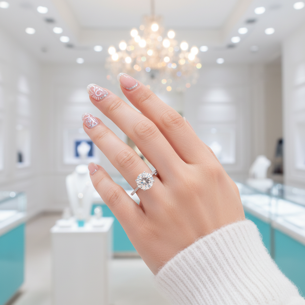 2.0 Ct Round Cut White Gold Diamond Ring-Evani Jewelry