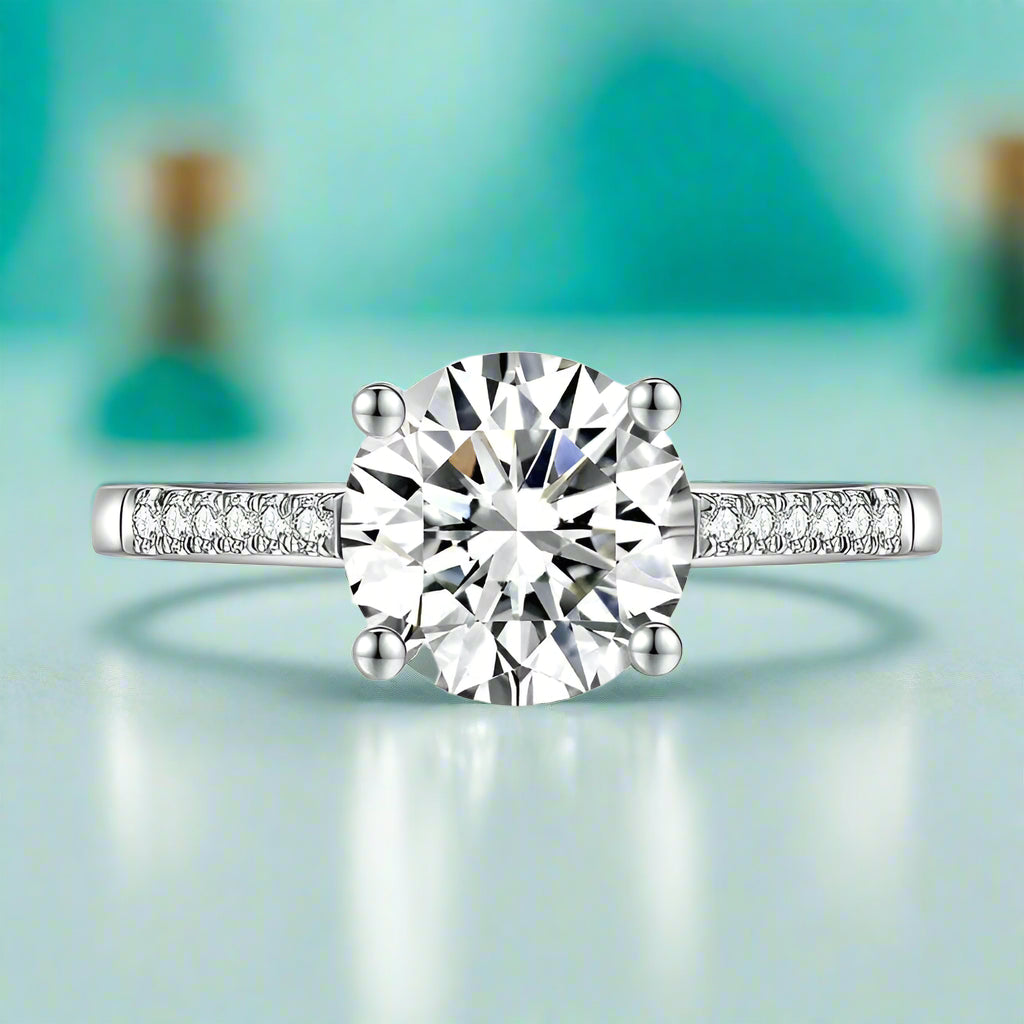 2.0 Ct Round Cut White Gold Diamond Ring-Evani Naomi Jewelry
