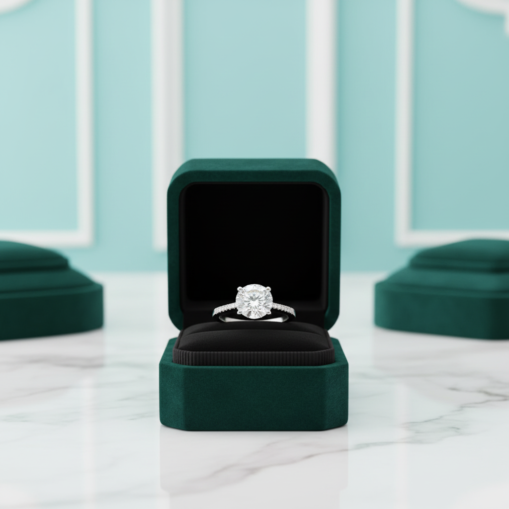 2.0 Ct Round Cut White Gold Diamond OptionRing - Evani Naomi Jewelry