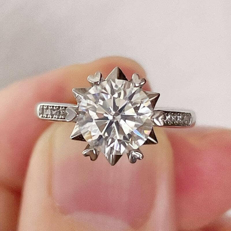 2.0 Ct Round Cut White Gold Engagement Ring-Evani Jewelry
