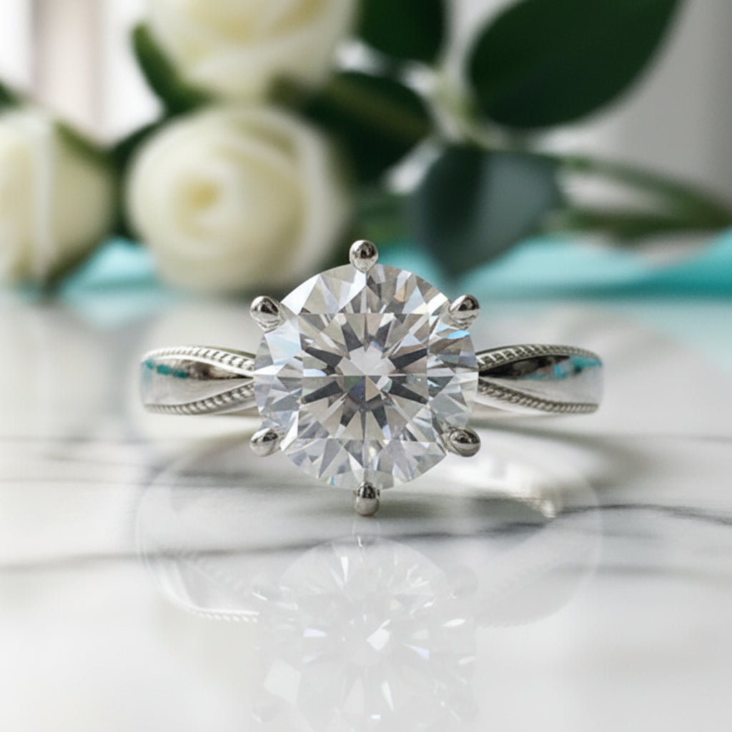 2.0 Ct Round Diamond Engagement Ring-Evani Jewelry