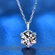 2.0 Ct Round Diamond Pendant Necklace-Evani Naomi Jewelry