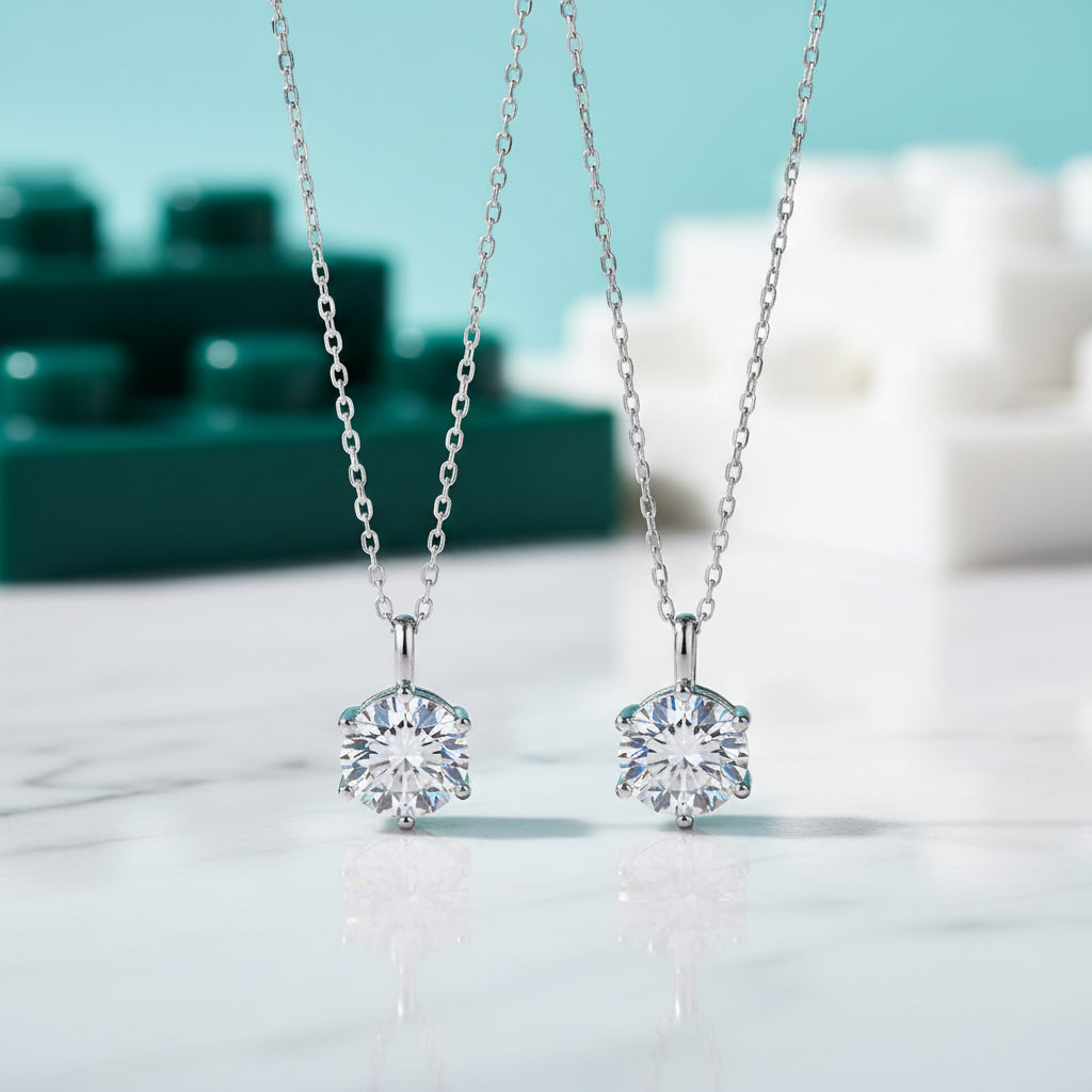 2.0 Ct Round Diamond Pendant Necklace-Evani Jewelry