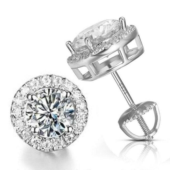 2.0 Ct Round Diamond Stud Earrings-Evani Naomi Jewelry