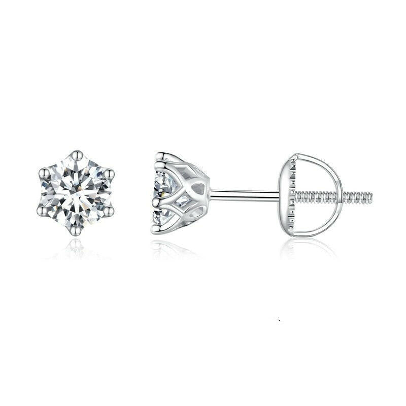 2.0 Ct Round Diamond Stud Earrings-Evani Naomi Jewelry