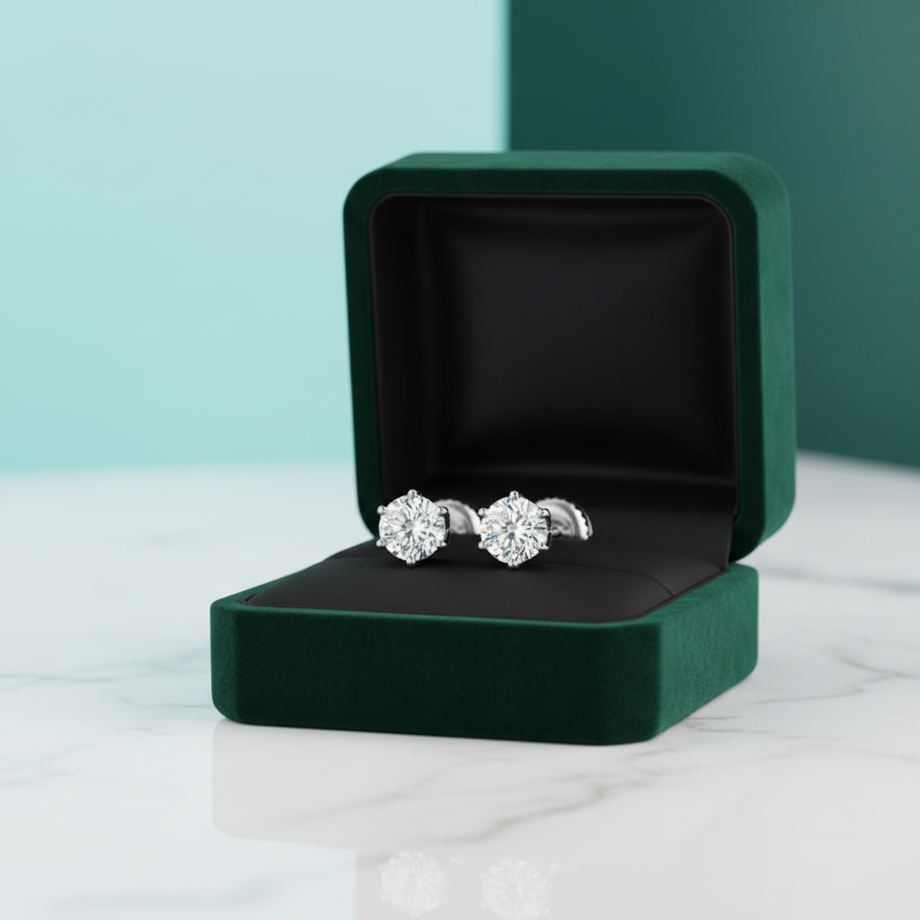 2.0 Ct Round Diamond Option Stud Earrings