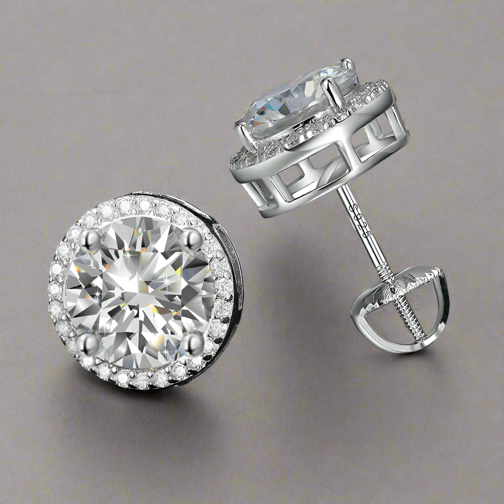 2.0 Ct Round Diamond Stud Earrings-Evani Naomi Jewelry