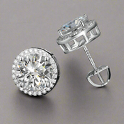 2.0 Ct Round Diamond Stud Earrings-Evani Naomi Jewelry