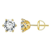 2.0 Ct Round Diamond Stud Earrings-Evani Naomi Jewelry