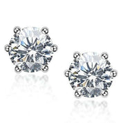 2.0 Ct Round Diamond Stud Earrings-Evani Naomi Jewelry