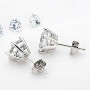 2.0 Ct Round Diamond Stud Earrings-Evani Naomi Jewelry