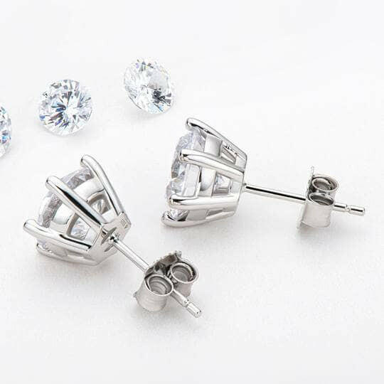 2.0 Ct Round Diamond Stud Earrings-Evani Naomi Jewelry