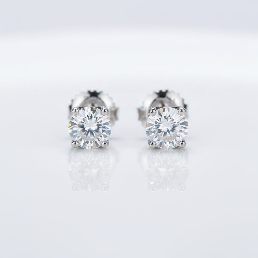 2.0 Ct Round Diamond Stud Earrings-Evani Jewelry