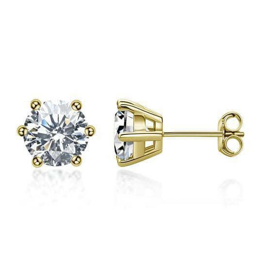2.0 Ct Round Diamond Stud Earrings-Evani Naomi Jewelry