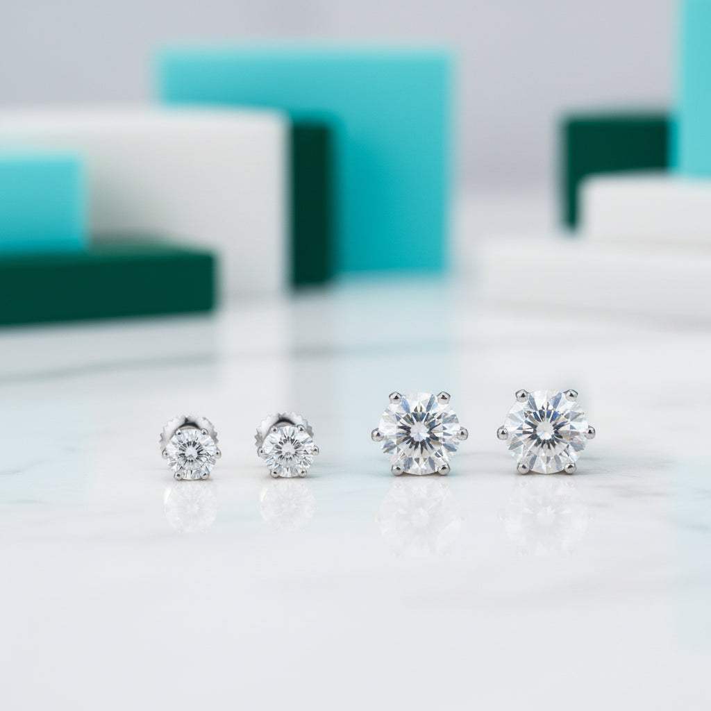 2.0 Ct Round Diamond Stud Earrings-Evani Jewelry