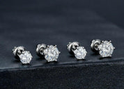 2.0 Ct Round Diamond Stud Earrings-Evani Naomi Jewelry