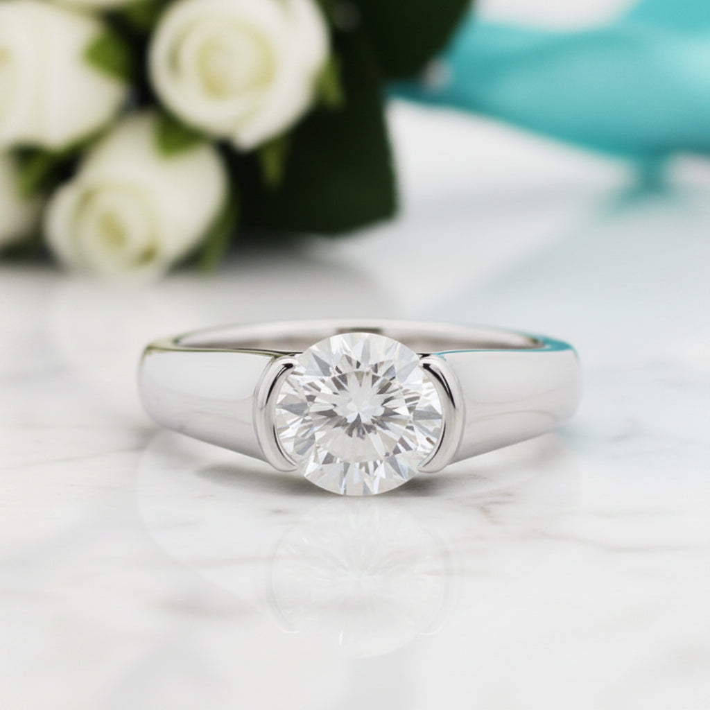 2.0 Ct Round Diamond Wedding Ring-Evani Jewelry